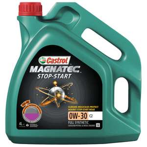 Castrol Magnatec Stop-Start 4L Engine Oil 4 Litre 0W30 C2 Fully Synthetic - £26.36 With Code @ eBay/carpartsaver