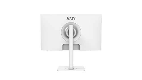 MSI 23.8' Type C, Adjustable, White Monitor/Modern MD241PW, FHD (1920 x 1080), 75Hz, IPS, 5ms, HDMI, USB Type-C, Built-in Speakers