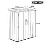 Lifetime 60209 Vertical Storage Shed (53 Cubic feet), Roof Brown, 74 x 142 x 174 cm - £202.71 @ Amazon