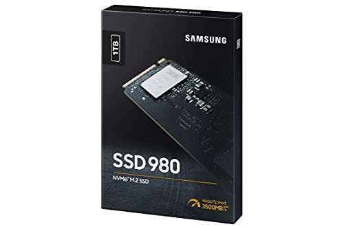 Samsung 980 1 TB PCIe 3.0 (up to 3.500 MB/s) NVMe M.2 Internal Solid State Drive (SSD) - £57.79 @ Amazon