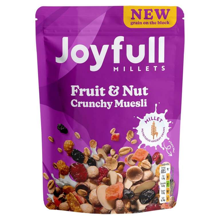 Joyfull Millets Fruit & Nut/Honey & Nut/Choco & Nut Clubcard price + £2 off Shopmium App