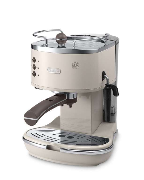 Icona Vintage Pump Espresso Coffee Machine - Cream