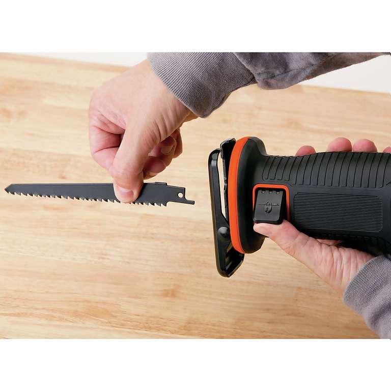 BLACK+DECKER 18V Cordless Reciprocating Saw + 1.5Ah Battery & Charger + Free Gift - Free C&C