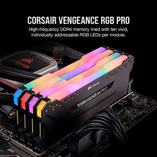 Corsair Vengeance RGB PRO 32GB (2 x 16GB) DDR4 3600MHz C18, High Performance Desktop Memory Kit (AMD Optimised) - Black £82.99 @ Amazon
