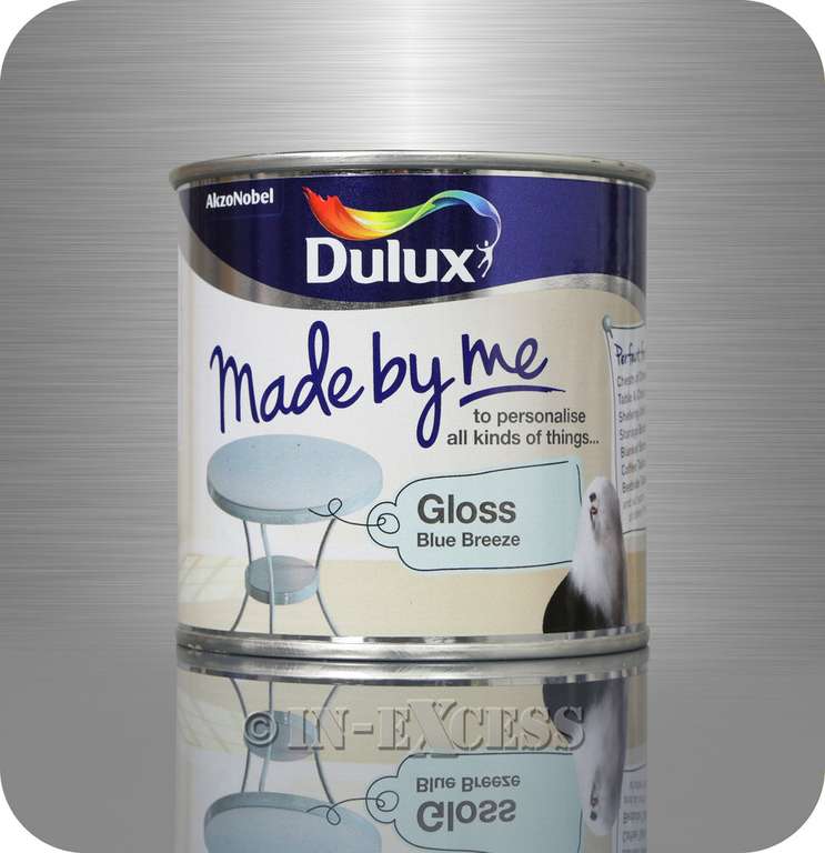 Dulux Made By Me Hobby Furniture Paint 250ml - Gloss Blue Breeze £5.75 delivered @ In Excess Direct