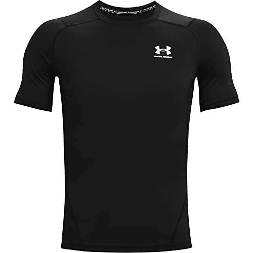 Under Armour Men's UA HG Armour Comp SS, short-sleeved sports t-shirt for men, (Black, Size L)