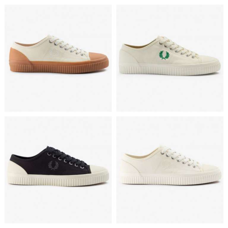 Men's Fred Perry Low Hughes Canvas Plimsolls (4 Colours / Sizes 3-11)