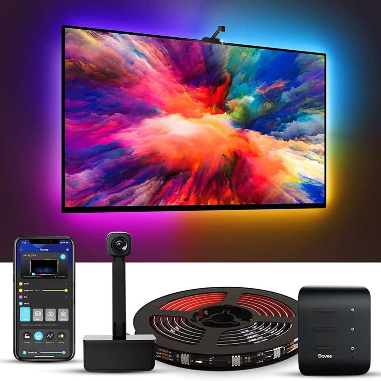 Govee T1 WiFi LED TV Backlights with Camera - For 55-65" TVs - £43.99 - GoveeUK / Amazon (Prime Exclusive)