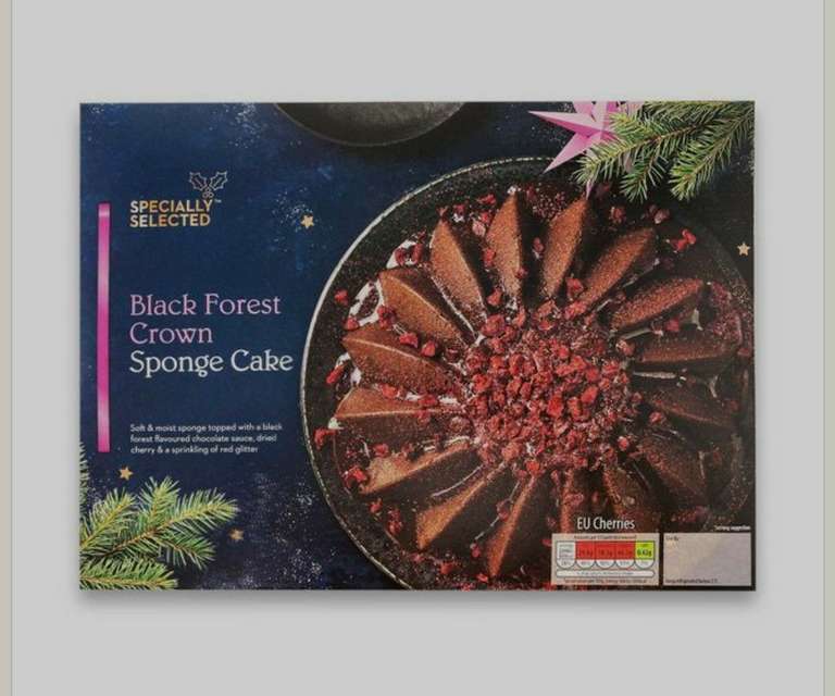 Specially Selected Black Forest Crown Sponge 700g/Specially Selected Sticky Toffee Crown Sponge Cake 700g £2.99 Each @ Aldi