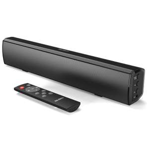 MAJORITY Bowfell | Bluetooth Sound Bar for TV | 50 Watt 2.0 Stereo Speaker Soundbar Optical, RCA, USB, MP3 & AUX Input 38cm Sold by iZilla