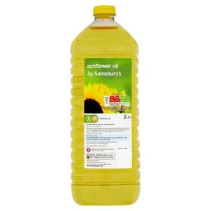 Sainsbury's Sunflower Oil 3L £3 @ Sainsbury's