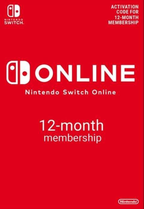 Nintendo Switch Online 12 Month (365 Day) EU & UK - Single Membership £12.79 / Family membership £22.49