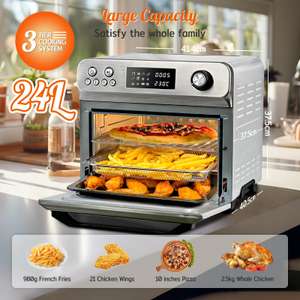 HYSapientia 24L Air Fryer Oven With Rotisserie Large XXL 1800W 10 in 1 Airfryer (w/ £25 off voucher) Sold by HYSapientia Disp by Amazon