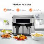 10-In-1 Digital Vortex Dual Basket Air Fryer 9L + 2 year warranty & next day delivery - £88.00 with code @ Geepas