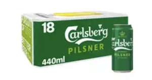 Carlsberg Lager Beer 18 x 440ml cans £12 / £9 after shopmium cashback @ Asda