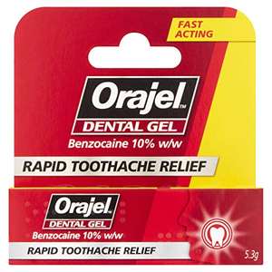 Orajel Dental Gel Rapid Toothache Relief £3.15 with voucher and S&S