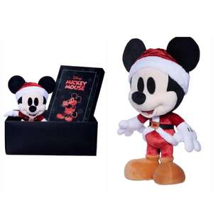 Santa Mickey Mouse - December Edition, Amazon Exclusive, 35 cm Plush Figure in Gift Box, Special, Limited Edition Collectible, Soft Toy