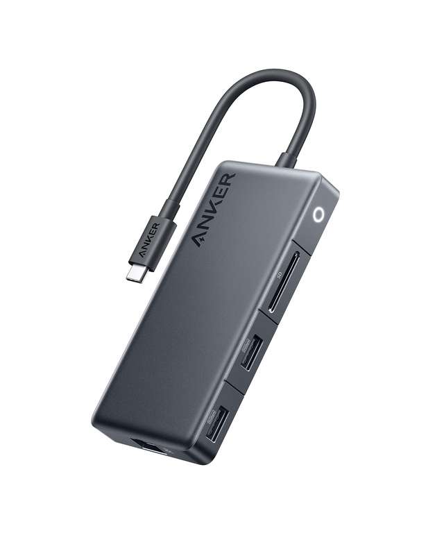 Anker USB C Hub, 341 USB-C Hub (7-in-1, 4K HDMI) with 3 5Gbps USB-C and USB-A Data Ports