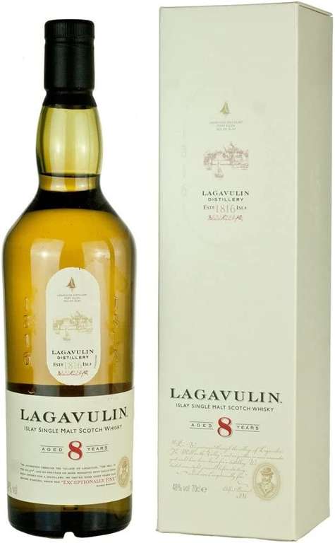 Lagavulin Aged 8 Years Islay Single Malt Scotch Whisky 48% ABV 70cl - £38 (Discount at Checkout) @ Amazon