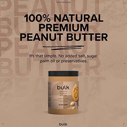 Bulk Natural Roasted Peanut Butter Tub, Smooth, 1 kg - £3.79 (or £3.41 with Subscribe and Save) @ Amazon