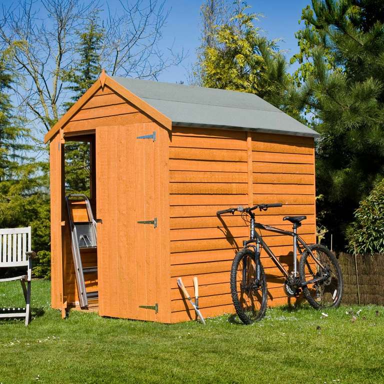 Shire Wood 7 x 5ft Double Door Dip Treated Overlap Apex Shed Further Reduced + Free Delivery