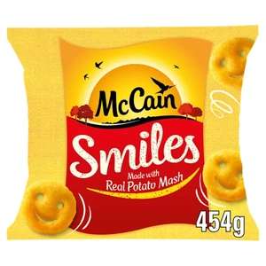 McCain Potato Smiles 454g (4 For £5) + £1.25 Cashback From Checkout Smart (Up To 3 Claims)