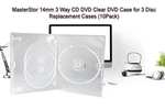 MasterStor 14mm 3 Way CD DVD Clear DVD Case for 3 Disc Replacement Cases (1Pack) 50p @ Dispatches from Amazon Sold by Dragon Trading