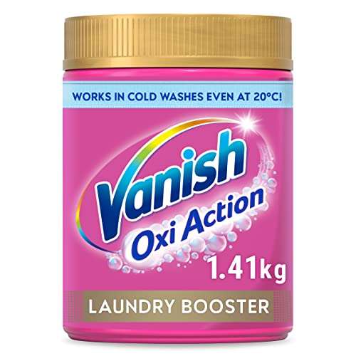 Vanish Oxi Action Laundry Booster and Stain Remover 1.41kg £8.93 / £8.04 with Subscribe and Save @ Amazon