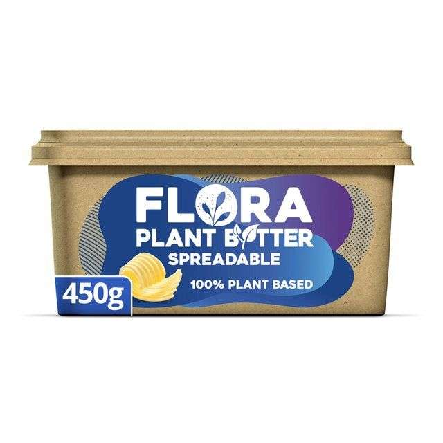 Flora Plant B+tter Vegan Salted Block 250g £1 / Salted Spreadable Tub 450g £2 @ Morrisons
