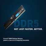 Crucial DDR5 16GB (1x16GB) 4800MHz CL40 Desktop Memory (32GB (2x16GB) £43.96 / 64GB (4x16GB) £87.92) Sold & Fulfilled by Ebuyer UK Limited