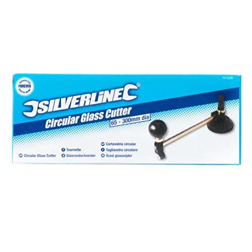 Silverline Circular Glass Cutter 65-300mm Dia / 2-8mm (101228)