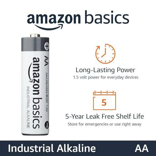   Basics 20-Pack AA Alkaline High-Performance Batteries,  1.5 Volt, 10-Year Shelf Life : Health & Household