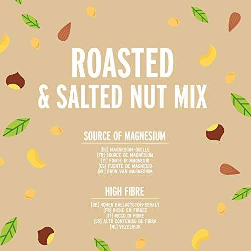 Amazon Brand - Happy Belly - Roasted and Salted Nut Mix, 800 g (4 Pack of 200g)