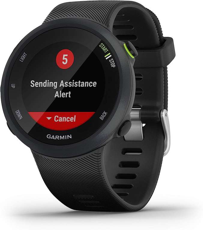 Garmin Forerunner 45 GPS Running Watch with Garmin Coach Training Plan Support - Black, Large (Renewed)