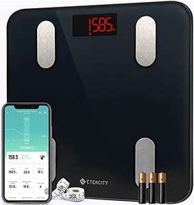 Etekcity Bluetooth Body Fat Scales, Bathroom Scales Digital Weighing Scale with 13 Body Composition Analyzer £17.99 at Amazon