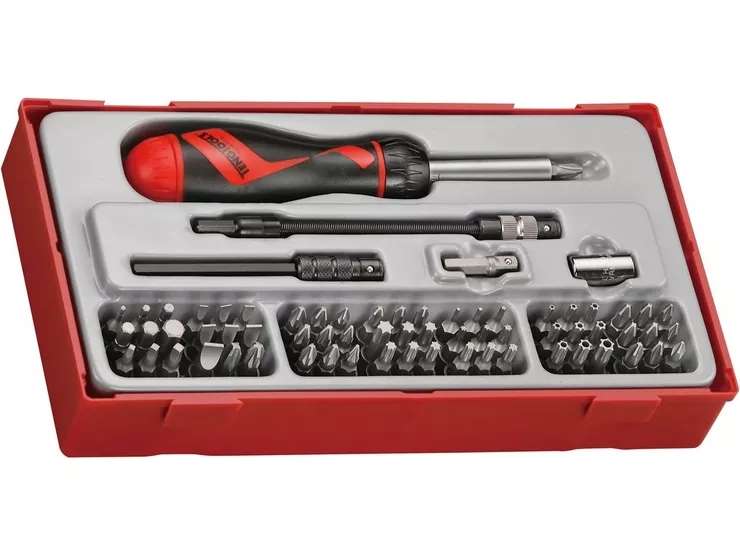 Teng 74 Piece Ratcheting Screwdriver Bits Set - W/Code / £30.99 with Motoring Club Signup