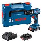 Bosch Professional 18V System Cordless Impact Drill Driver GSB18V-45 2X 2.0Ah Batteries GAL 18V-20, L-BOXX Blue (06019K3371) £113 at Amazon