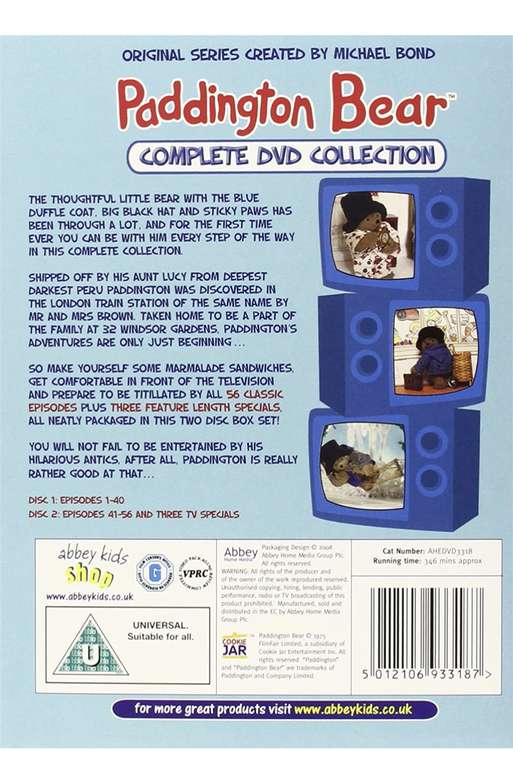 The Complete Paddington Bear DVD (Used) - £2.58 with codes @ World of Books