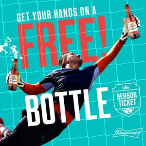 Free Bottle of Budweiser with Season Ticket App (Need to have downloaded App by 13/05/2022 5pm) @ Greene King Pubs