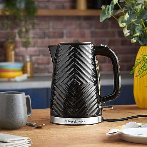 Russell Hobbs 26384 Textured Electric Kettle 1.7 Litre, 3000 Watts, Black