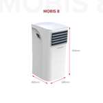Ariston MOBIS 8 UK portable air conditioner, 8000 BTU, A energy class, white - Manufactured to be installed in UK