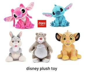Disney Plush Soft Toys Stitch, Angel, Simba, Baloo and more plus free click and collect