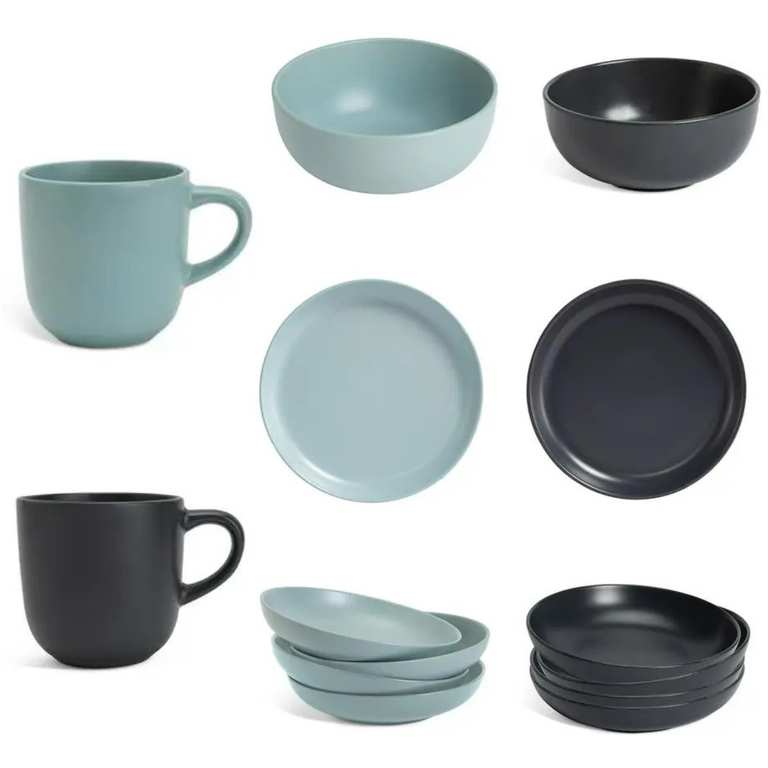 Habitat Matte Glaze Stoneware Mug £1 / Side Plate £1.12 / Cereal Bowl £1.12 / Pasta Bowl £1.37 / Dinner Plate £1.37 (Charcoal / Duck Egg)