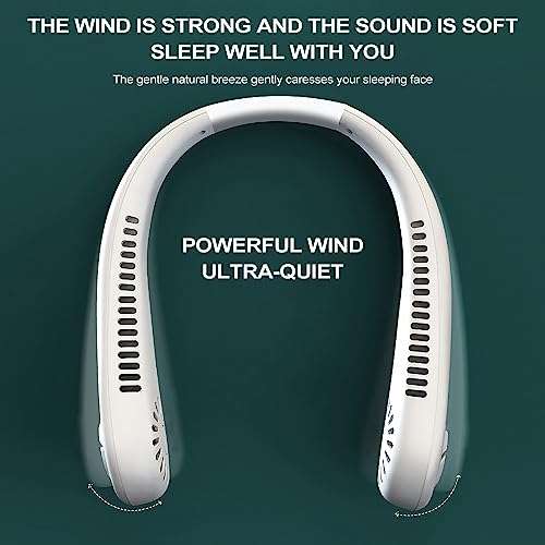 Mebiusyhc Portable Neck Fan, bladeless, USB Rechargeable - Sold by The Peace Elite FBA