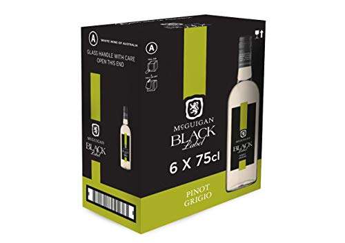 McGuigan Black Label Pinot Grigio, 75cl Case of 6 (£23.40 / £21.60 w/ First S&S Voucher & Max 15% Savings)