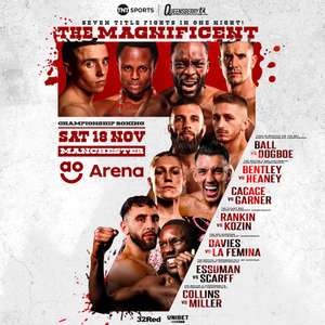 2 tickets £2.75 Boxing Magnificent 7 Title Fights 18/11 Manchester AO Arena BLC