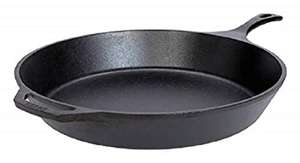 Lodge 38.1 cm / 15 inch Pre-Seasoned Cast Iron Round Skillet / Frying Pan Sold by Amazon US