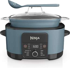 Ninja Foodi PossibleCooker 8-in-1 Slow Cooker MC1001UK , Removable Non-Stick Pot, Steaming Rack, Integrated Spoon, Glass Lid - W/Unique Code
