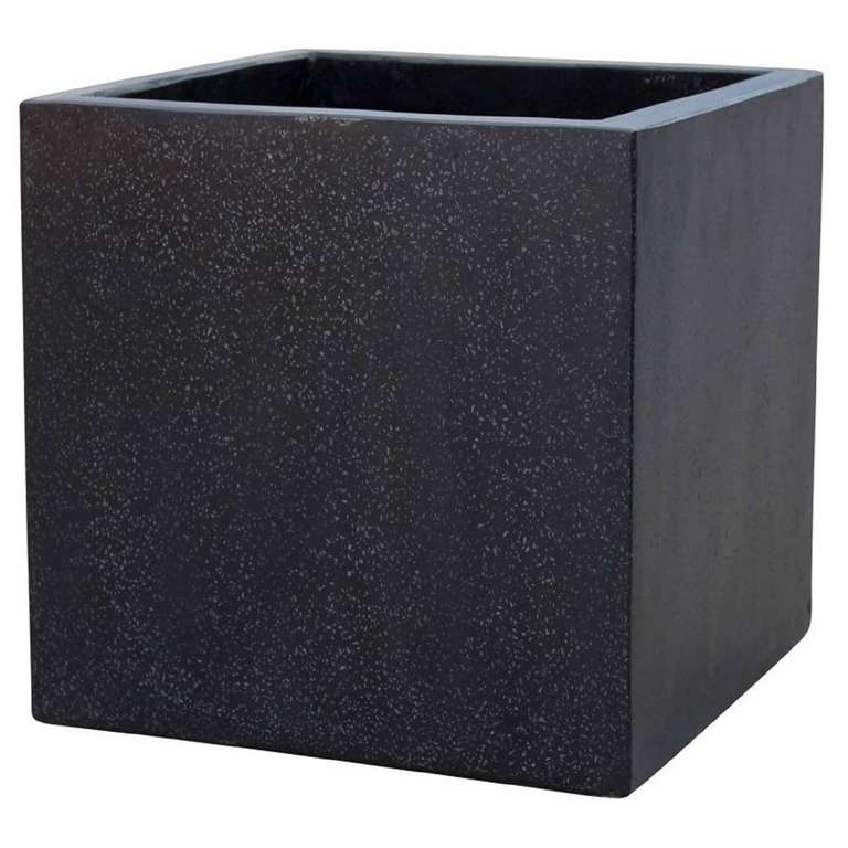 Plaza Cube Planters in Black & White - 44cm £18 free collection @ Homebase