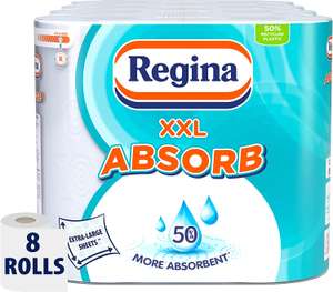 Regina XXL Absorb Kitchen Roll (8 Rolls) - £12 at checkout (£10.30 Subscribe & Save) @ Amazon